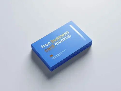 高品质烫金烫银名片品牌设计提案样机模板 Foil Business Card Mockup