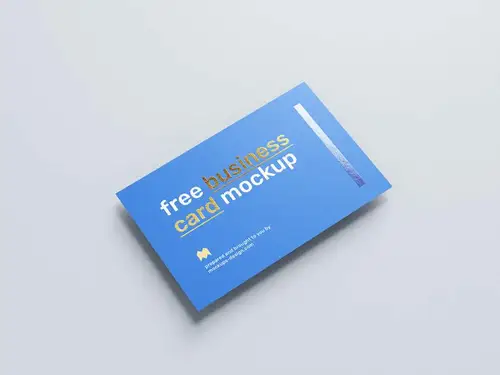 高品质烫金烫银名片品牌设计提案样机模板 Foil Business Card Mockup
