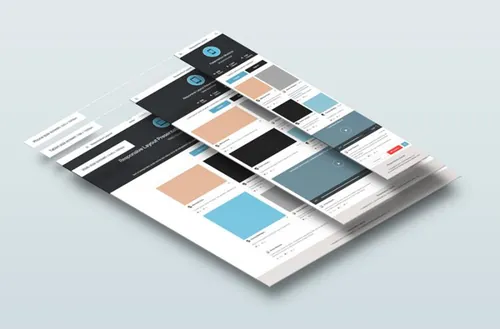 脑屏幕演示样机模板 Perspective Responsive Screens Psd