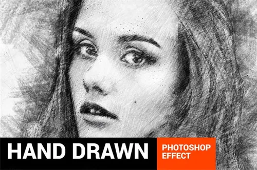 照片转铅笔素材手绘效果PS动作素材 Pencilum - Real H