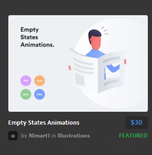 空间状态概念设计动画Empty  States Animations