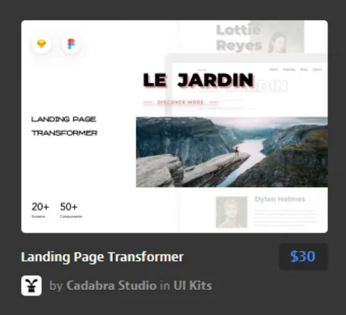 登录页变压器设计Landing Page Transformer
