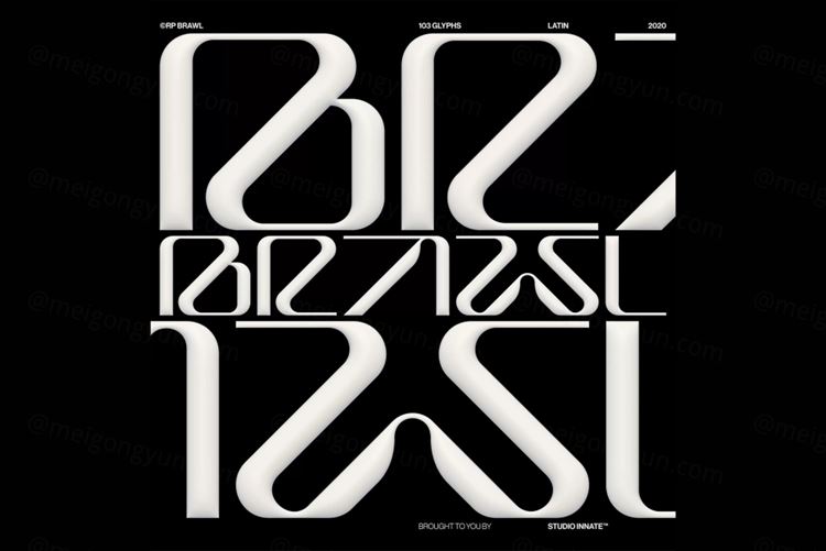 未来派赛博朋克科幻机能地下小众先锋潮牌设计英文装饰字体 St