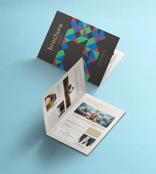 对折A4 Psd样机 Half Fold A4 Psd Mockup Vol3