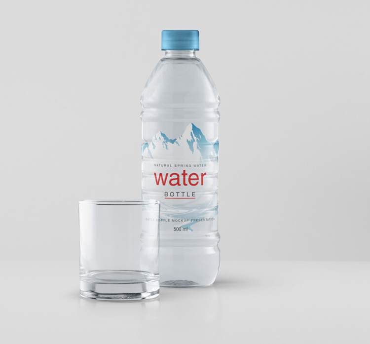 塑料包装的矿泉水瓶样机 Psd Water Plastic Bottle Mockup