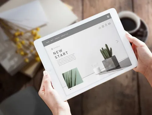 白色平板电脑IPAD科幻短贴图屏幕展示