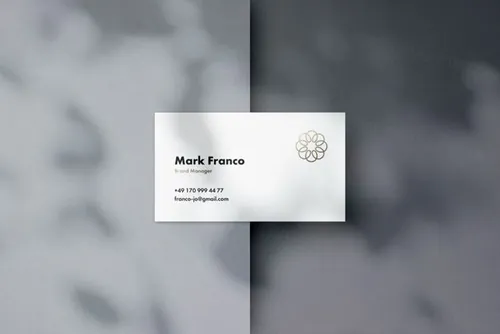 优雅的名片样机贴图模版 Mote Business Card Mockup