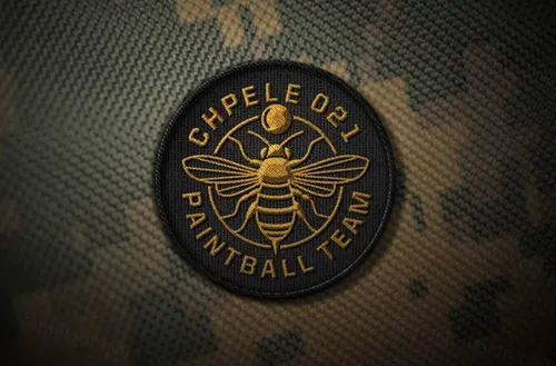 一个圆形刺绣补丁徽章样机