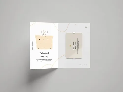 精致礼品卡感谢卡设计提案展示样机模板免费下载 Gift Card Mockup