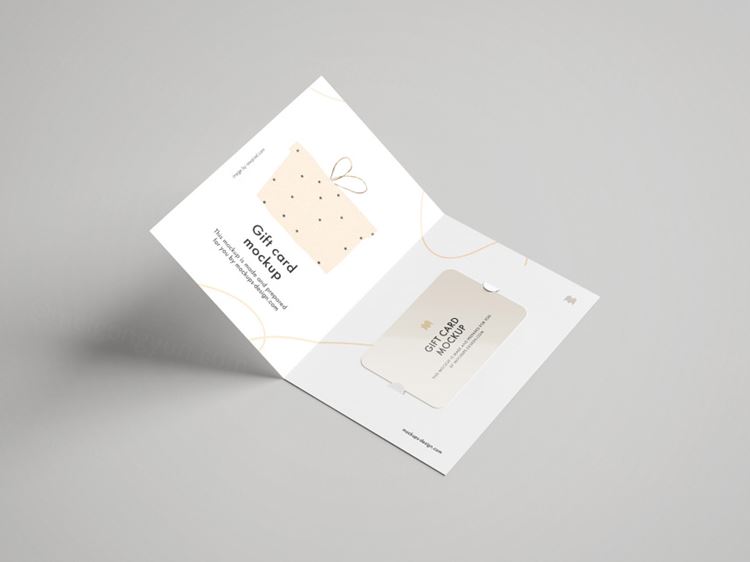 精致礼品卡感谢卡设计提案展示样机模板免费下载 Gift Card Mockup