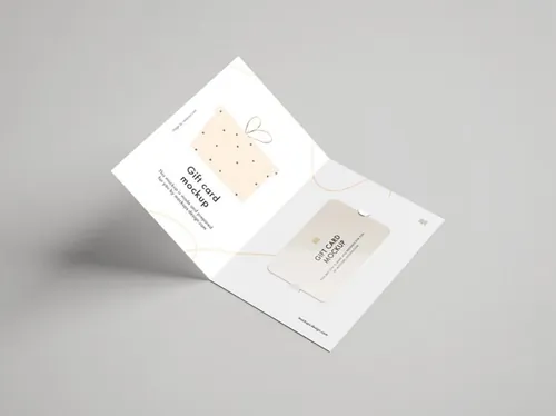 精致礼品卡感谢卡设计提案展示样机模板免费下载 Gift Card Mockup