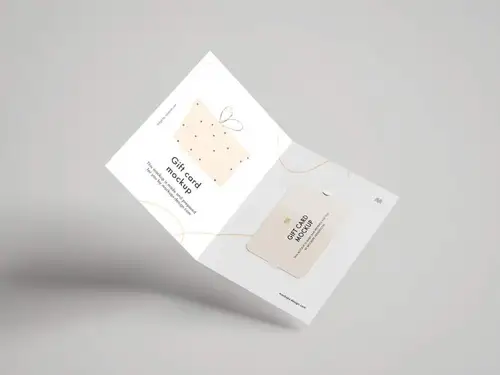 精致礼品卡感谢卡设计提案展示样机模板免费下载 Gift Card Mockup 样机模版