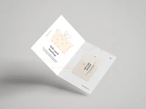 精致礼品卡感谢卡设计提案展示样机模板免费下载 Gift Card Mockup