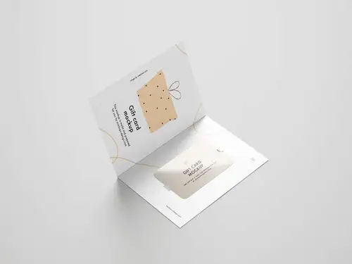 精致礼品卡感谢卡设计提案展示样机模板免费下载 Gift Card Mockup 样机模版