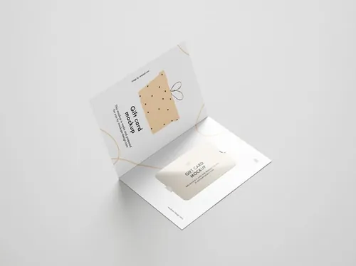 精致礼品卡感谢卡设计提案展示样机模板免费下载 Gift Card Mockup