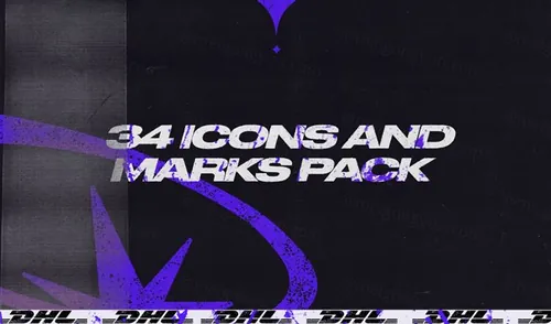 34个恐怖危险生化垃圾警示标识图标装饰素材 34 Grung