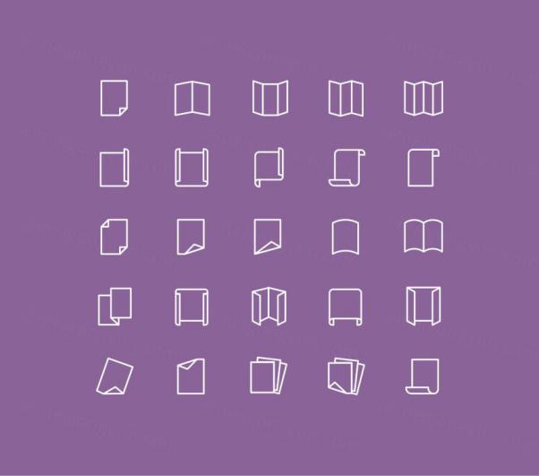 宣传册简约图形矢量图标素材 Flyer and Brochure