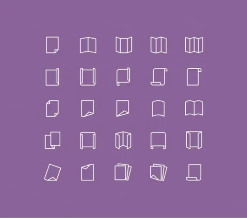 宣传册简约图形矢量图标素材 Flyer and Brochure