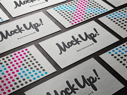 简约实用企业名片设计演示样机模板  Psd Business Card Mockup Vol7