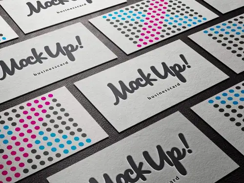 简约实用企业名片设计演示样机模板  Psd Business Card Mockup Vo