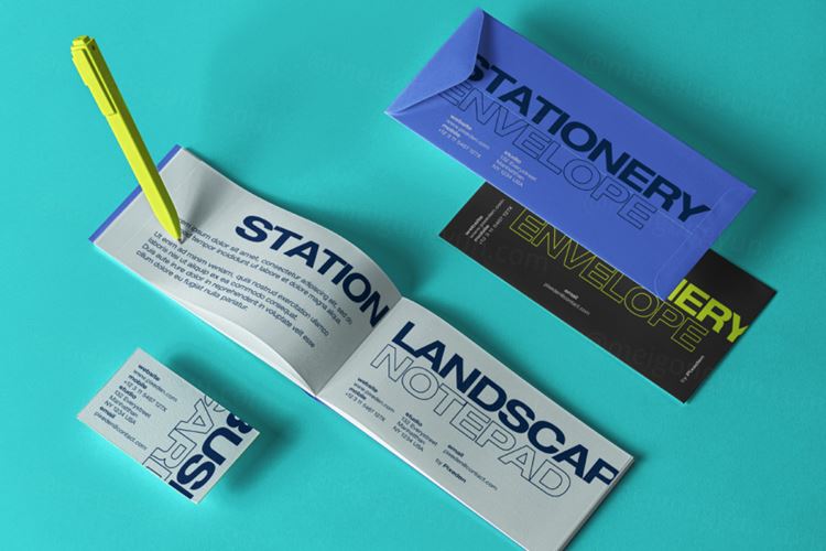 一个经典的psd笔记本横向样机 Psd Landscape Notebook Mockup 2