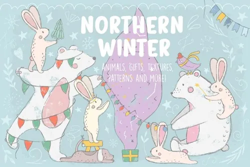 冬季圣诞主题设计元素合集 Northern-Winter
