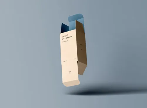 矩形包装盒x展开图设计提案样机PSD模板 Unfolded Rectangle Box Mockup