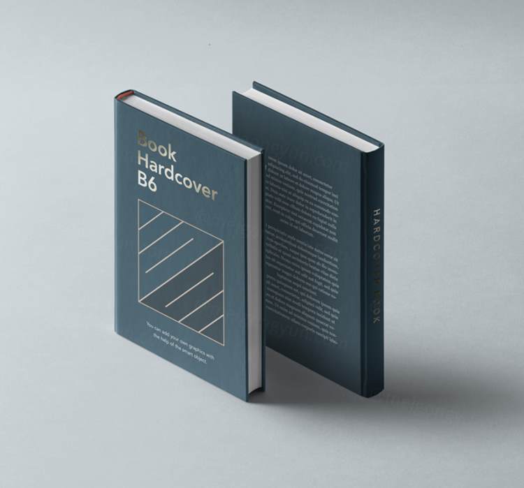 精装psd书籍的等轴测透视图 Psd Book Hardcover B6 Vol1