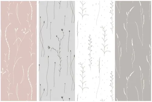 浪漫华丽精致手绘无缝背景设计素材