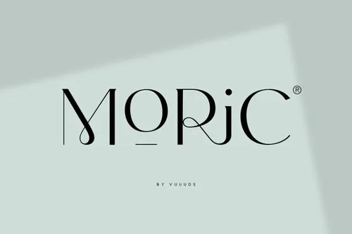 复古优雅的极简主义女性婚礼英文无衬线字体 Moric Typeface