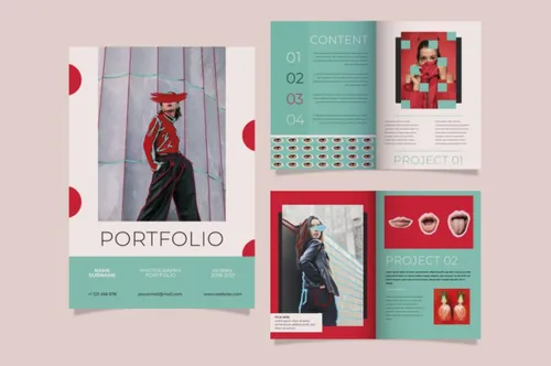 创意工作室简介画册个人简历模板矢量设计模板素材 creative portfolio templates