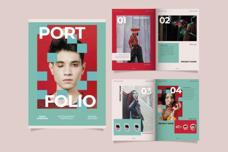 创意工作室简介画册个人简历模板矢量设计模板素材 creative portfolio templates