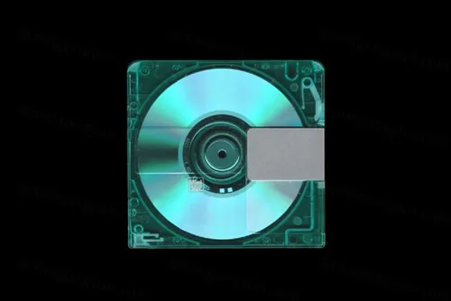 复古老物件音乐演唱会电影CD光碟盒包装设计样机模板 Vintage MiniDisc Mockup