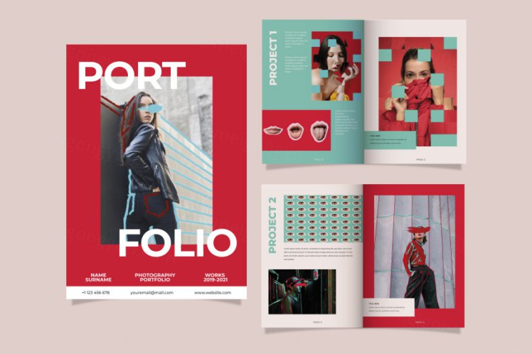 创意工作室简介画册个人简历模板矢量设计模板素材 creative portfolio templates