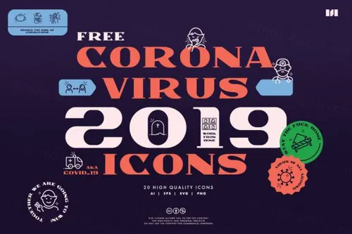 肺炎病毒疫情图标素材合辑 Corona Virus (COVID-19