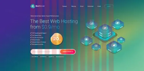 比特币互联网金融海报着陆页插画设计模板image header website