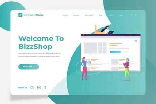 简约多用途的2.5D等轴等距电子商务电商banner landing