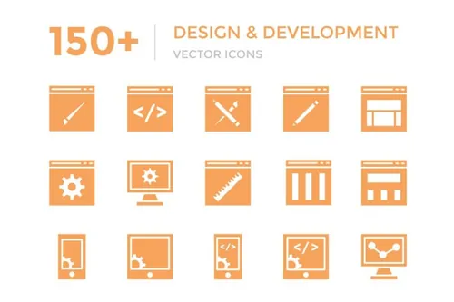 设计和开发矢量图标 150  Design and Developme
