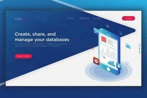 简约多用途的2.5D等轴等距海报data-information-ba