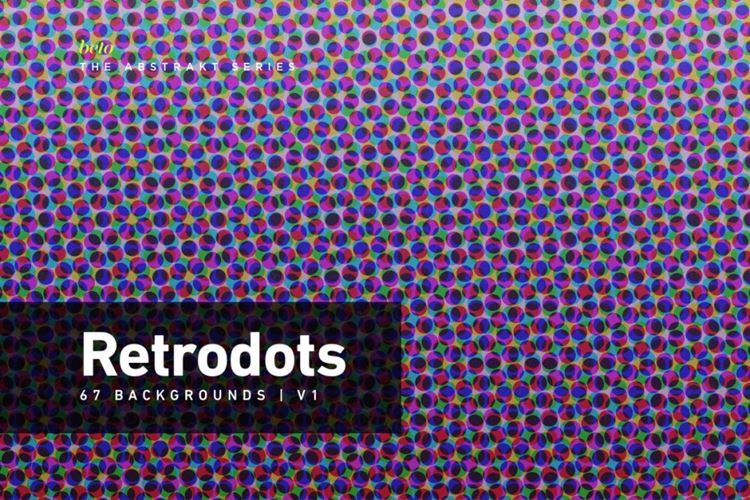 67张复古抽象马赛克半色调现代艺术背景素材 Retrodot