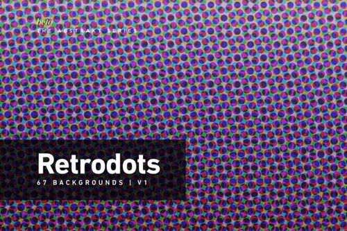 67张复古抽象马赛克半色调现代艺术背景素材 Retrodot