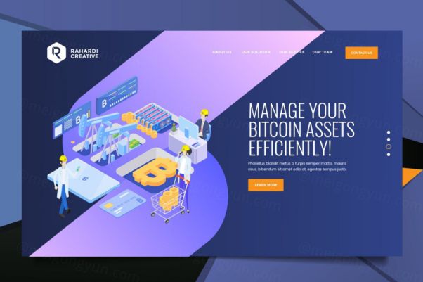 时尚现代流行的2.5D等轴等距比特币virtual-reality-i