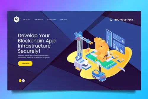 时尚高端简约2.5D等轴等距比特币medical-web-header