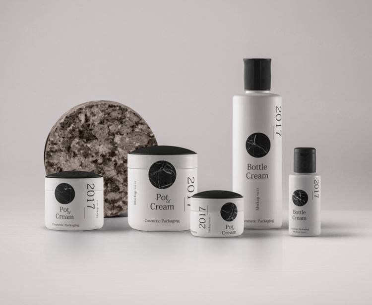 一整套用于化妆品包装样机 Psd Cosmetic Packaging Mockup Vol15