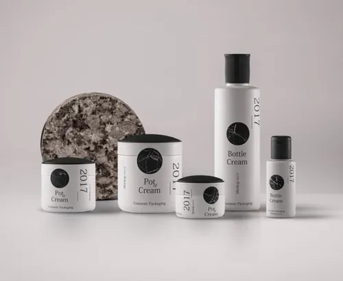 一整套用于化妆品包装样机 Psd Cosmetic Packaging Mockup Vol15