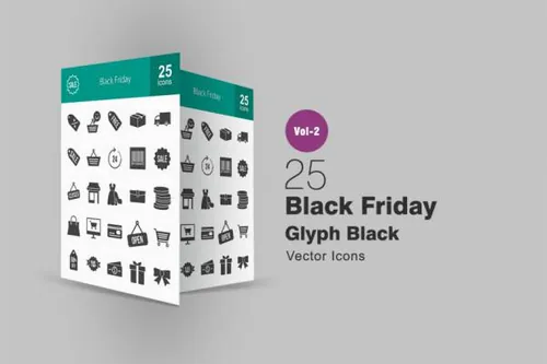 购物节主题符号图标素材 25 Black Friday