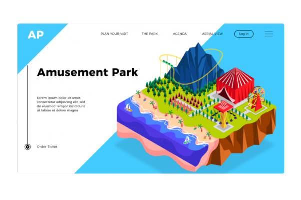 2.5D房地产建筑马戏团咖啡店游泳池smart-things-for-smart