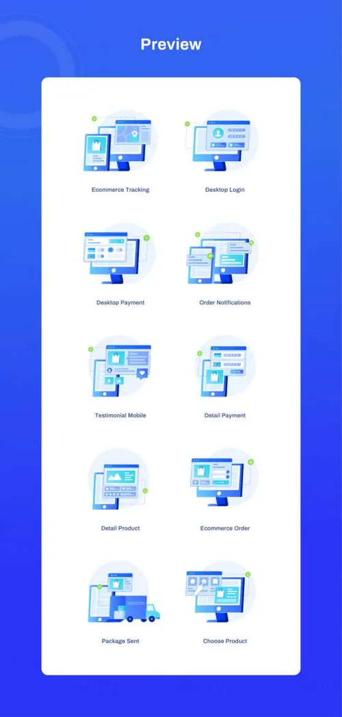 10个惊艳独特的图标矢量插画素材 Ordergan : icon illustr