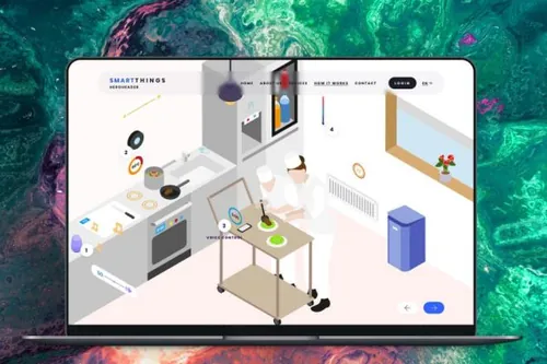 时尚高端简约的2.5D等轴等距海报英雄标题header smartth