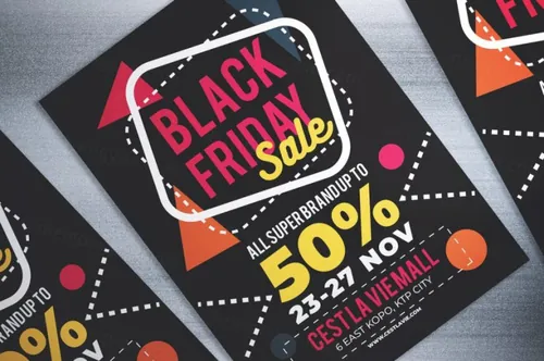 黑色星期五促销传单模板 elements-black-friday-sale-flyer-Z9VXN8--10-11